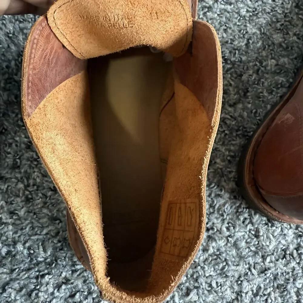 Rhodes Chukka Desert Brown Leather Crepe Sole Boots Mens Size 11 New READ